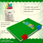 Large Journal with Clip-on Cubes: Green